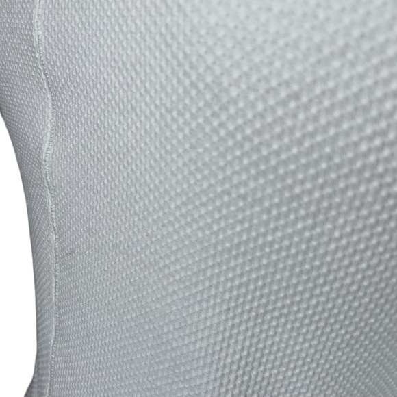 Waffle Knit White Long Sleeve Top With Boho Pattern On Sleeve - Picture 5 of 15